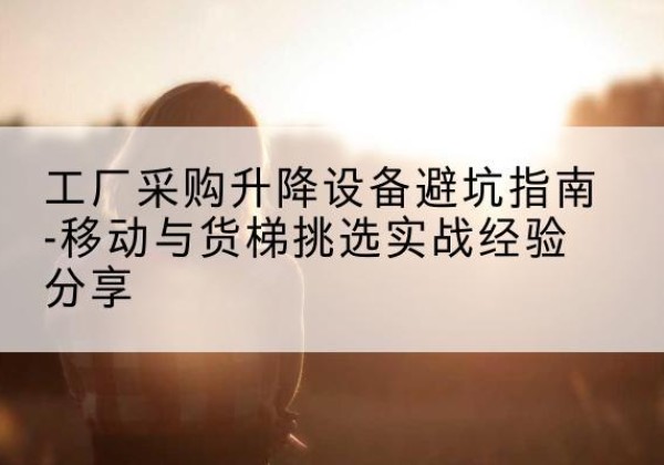 亳州移动式升降机怎么选-工厂采购升降设备避坑指南-移动与货梯挑选实战经验分享